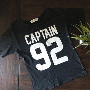 Project Social T black “captain” short sleeved tee